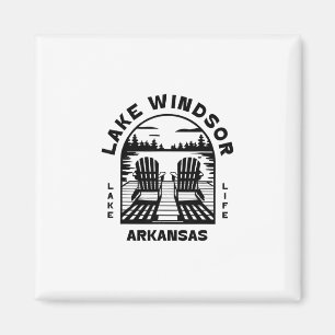 Imã Lago Windsor Arkansas Ao Ar Livre Vintage 1