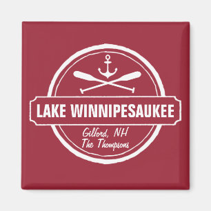 Imã Lago Winnipesaukee NH cidade personalizada, nome, 