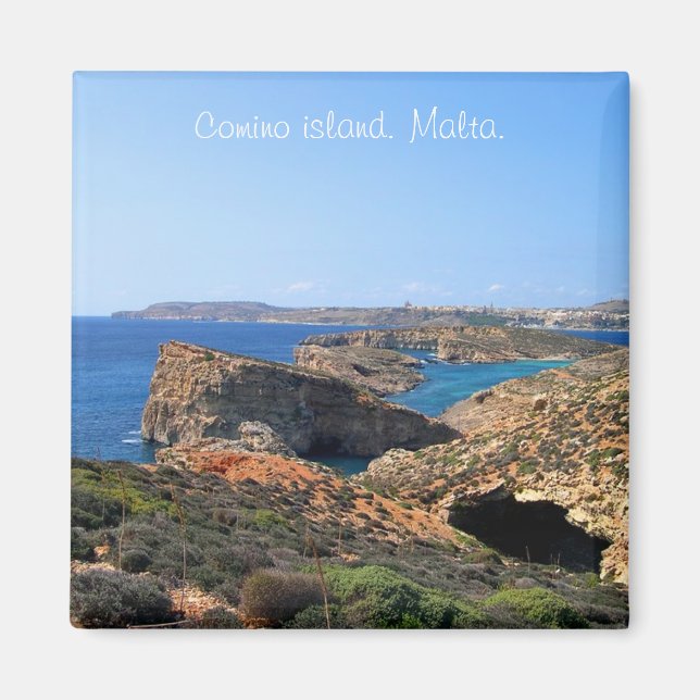 Imã Lagoa Azul na Ilha Comino em Malta (Frente)