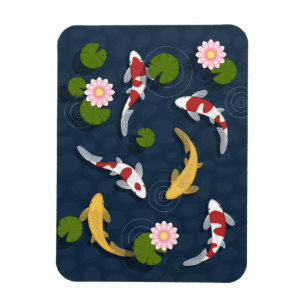 Ímã Lagoa de peixes de Koi do japonês