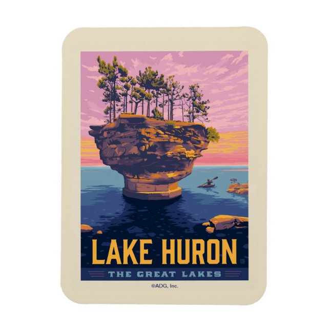 Ímã Lagos excelente | Lago Huron (Vertical)