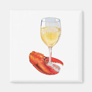 Imã Lagosta e vinho