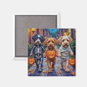Imã Lagotto Romagnolo Doces ou Travessuras no Hallowee