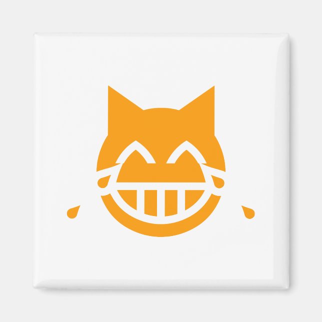 Imã Lágrimas de Joy Emoji Cat (Frente)