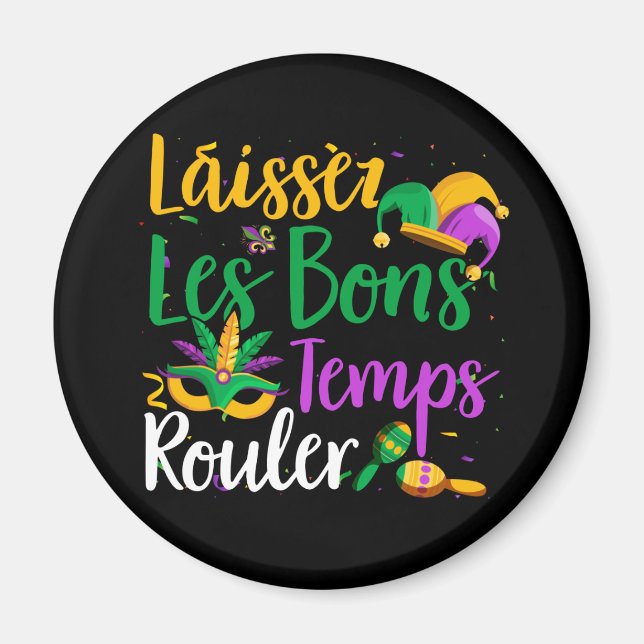 Imã Laissez Les Bons Temps Rouler Mardi Gras (Frente)