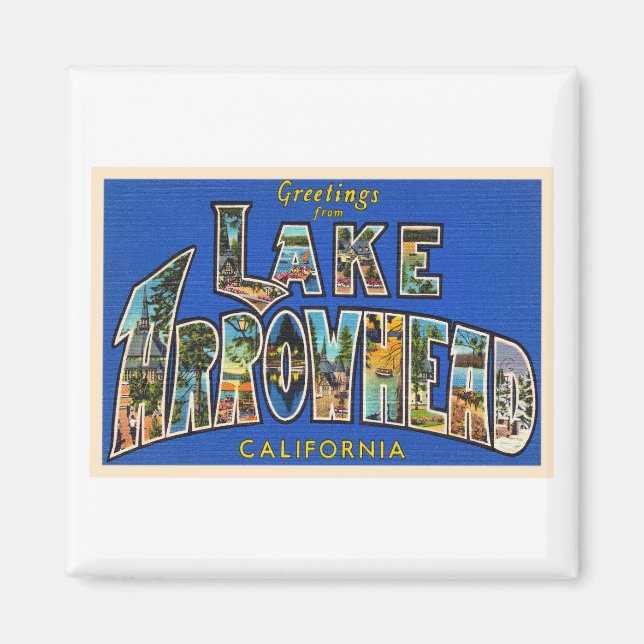 Imã Lake Arrowhead California CA Large Letter Postcard (Frente)