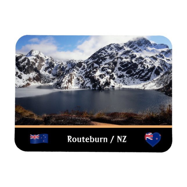 Ímã Lake Haris & Routeburn track /New Zelândia Magnet (Horizontal)
