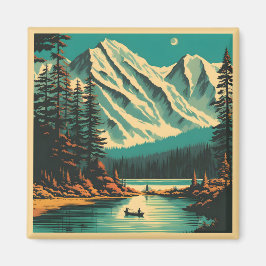 Imã Lake Louise Parque Nacional Banff Viagem Retro