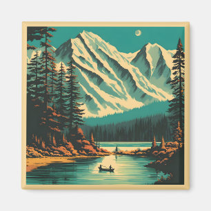 Imã Lake Louise Parque Nacional Banff Viagem Retro