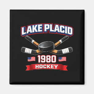 Imã Lake placid 1980 hóquei vintage puck EUA nova york