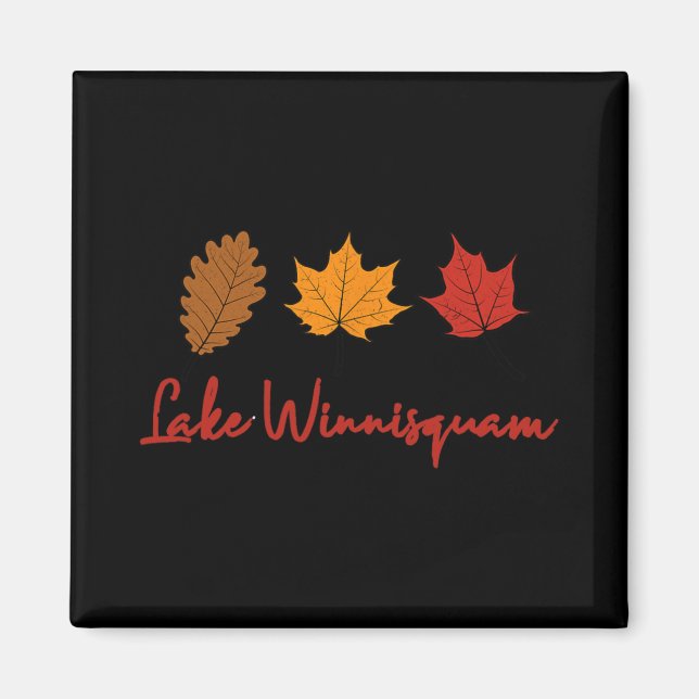 Imã Lake Winnisquam Fall Foliage Autumn Leaf Ing Oak M (Frente)