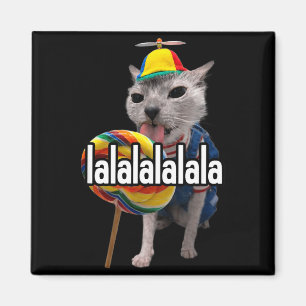 Imã Lalalala Gato Bobo Engraçado Com Meme De Pirulito