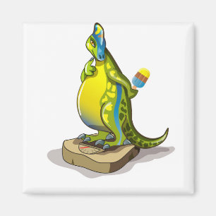 Imã Lambeossauro Em Escala De Peso.