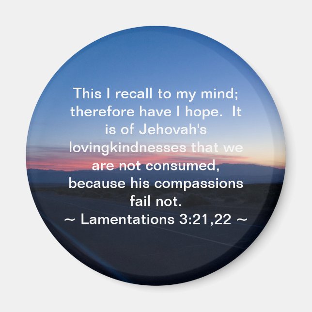 Imã Lamentações 3:21-22 (Frente)