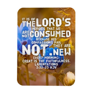 Ímã Lamentações 3:22-23 Versículo da Bíblia KJV