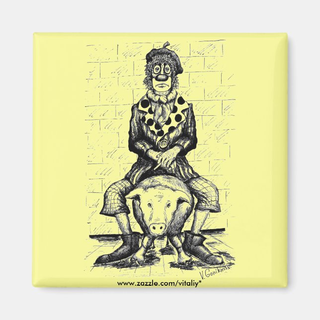 Imã Lâmina de palhaço triste (Frente)