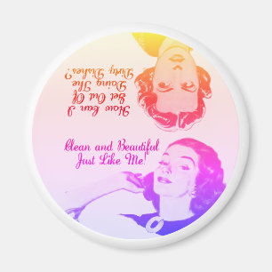 Imã Lâmina Retro Engraçada Lâmina Reversível Limpa