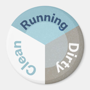 Imã Lâmina Reversible Dishwasher A Correr Azul Sujo L