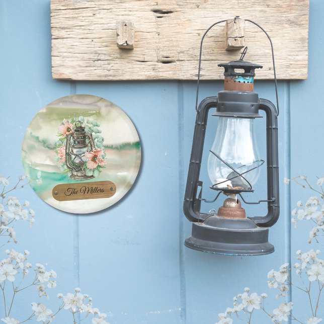Imã Lâmpada a Querosene Vintage Estilo Chalé Rústico (vintage kerosene lantern, shabby chic style)