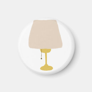 Imã Lâmpada de Mesa Amarela Mostarda Vintage Decoração