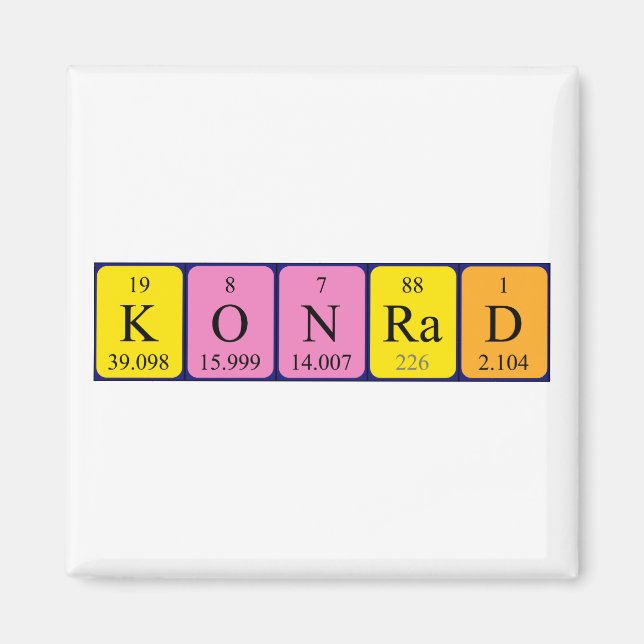 Imã Lâmpada de mesa periódica (Frente)