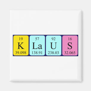 Imã Lâmpada de mesa periódica para Klaus