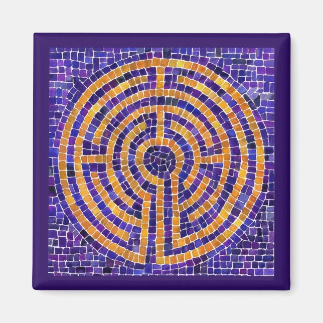 Imã LÂMPADA LABYRINTH MOSAIC - Roxo (Frente)