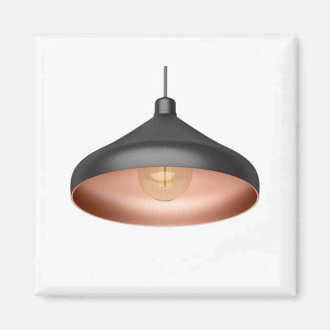 Imã Lâmpada pendente moderna com lâmpada LED (Frente)