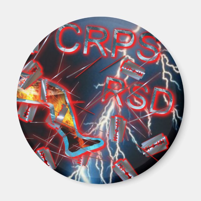 Imã Lâmpadas Neves Azuis do CRPS Lâmpadas e Agulha Mag (Frente)