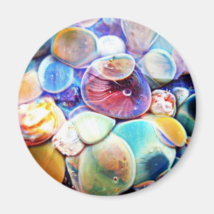 Imã Lampwork Glass Abstrato Underwater Stone Magnet