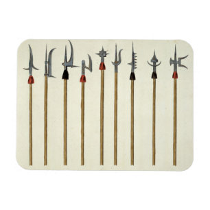 Ímã Lanças, lanças, halberds e partisanes, placa par