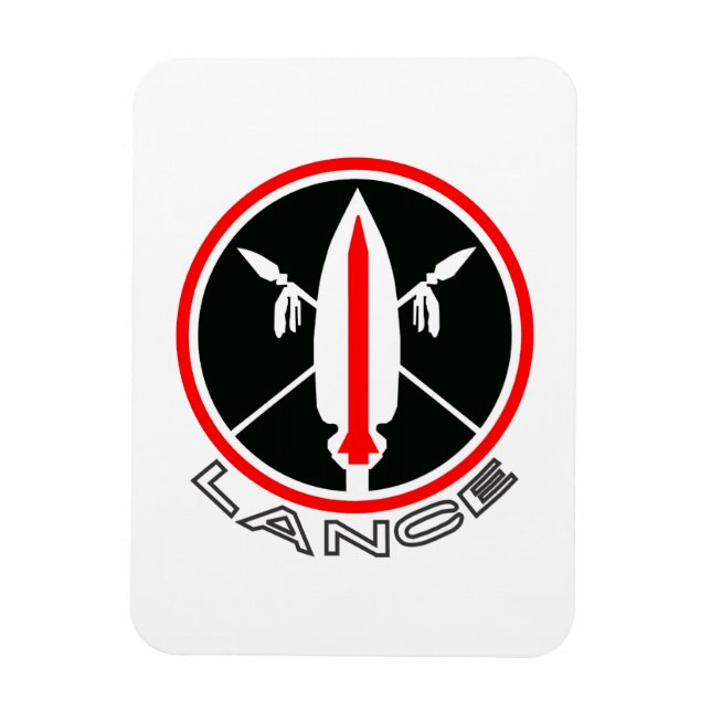 Ímã Lance com íman flexível com foguete LANCE (Vertical)
