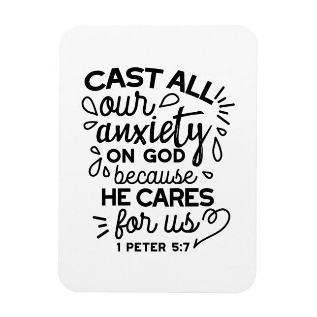 Ímã Lance Toda Sua Ansiedade – 1 Pedro 5:7 Versículo B (Vertical)