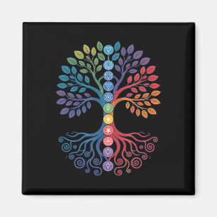 Imã Lanced Realms Geometria Sagrada Árvore Mandala Cha