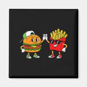 Imã Lanches Combo de Hambúrguer Engraçado Batata Frita