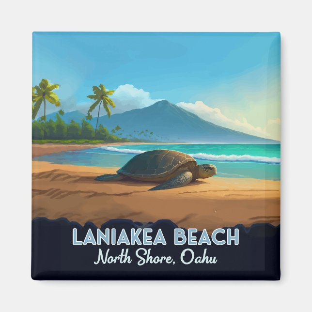 Imã Laniakea Beach Haleiwa Oahu Hawaii Turtle (Frente)