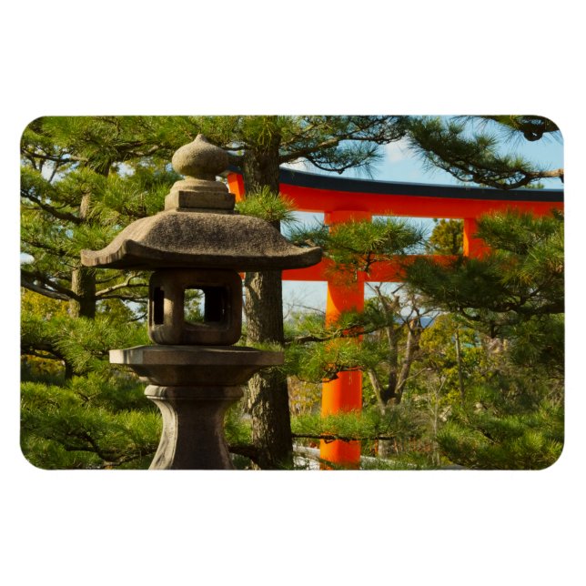 Ímã Lanterna de Pedra e Portão Torii (Horizontal)