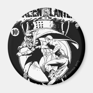 Imã Lanterna verde com cabo na luta, preto e branco