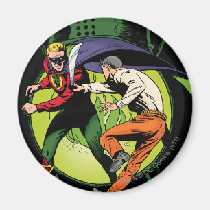 Imã Lanterna Verde com capa em combate