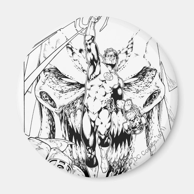 Imã Lanterna Verde com corrente de luz (Frente)