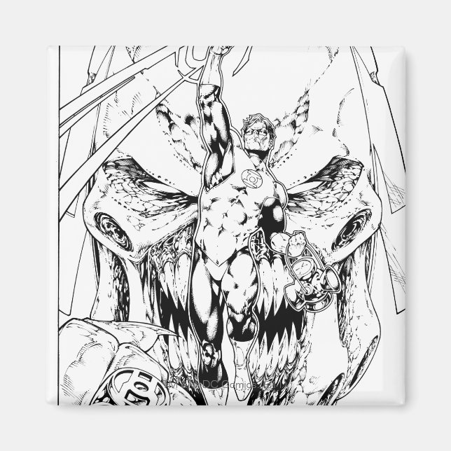 Imã Lanterna Verde com corrente de luz (Frente)