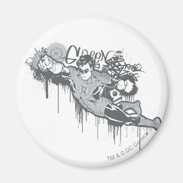 Imã Lanterna Verde - Inocência Torcida BW (Frente)