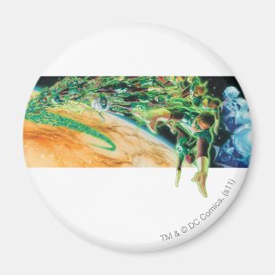 Imã Lanternas Gren Voando no Espaço