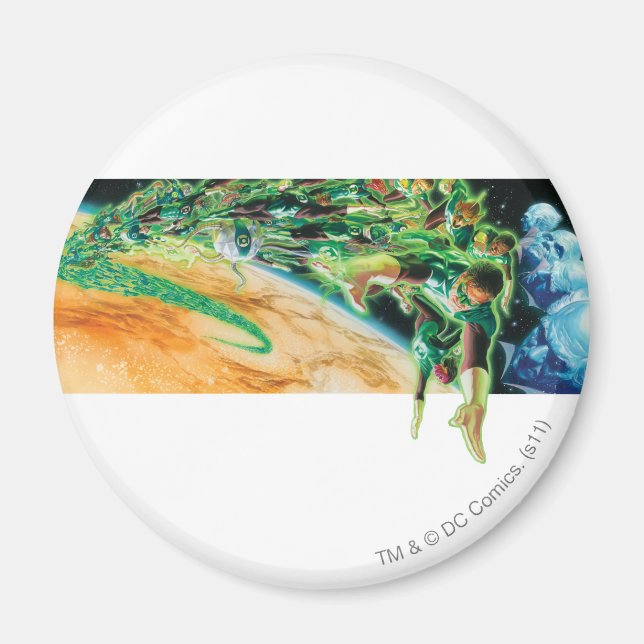 Imã Lanternas Gren Voando no Espaço (Frente)