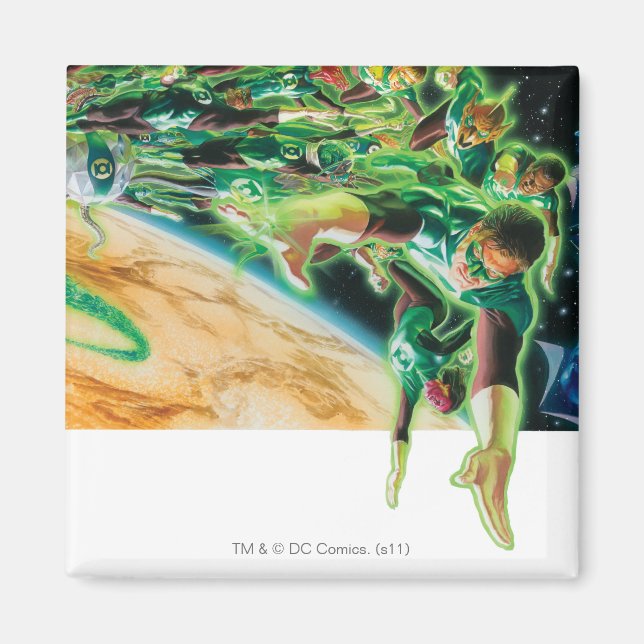 Imã Lanternas Gren Voando no Espaço (Frente)