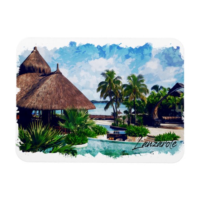 Ímã Lanzarote Ilhas Canárias Espanha Tropical (Horizontal)