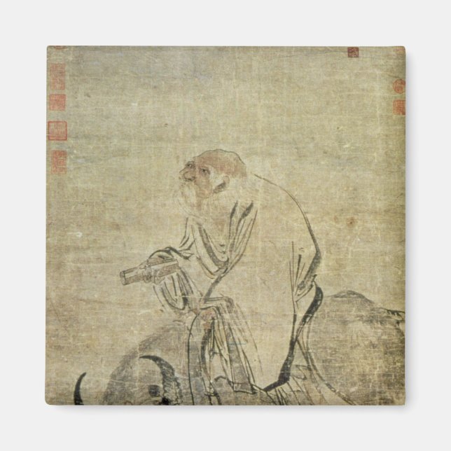 Imã Lao-tzu cavalgando seu boi, chinês, dinastia Ming (Frente)
