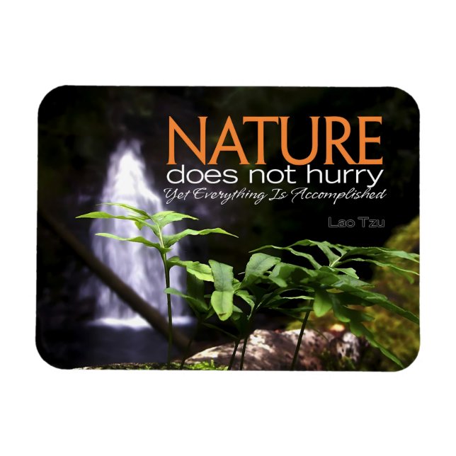 Ímã Lao Tzu Inspirational Quote "Nature" Flexible (Horizontal)