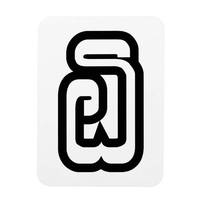 Ímã Laos / Laos Número 6 / 6 / ໖ (Ho/Hok) Laociano (Vertical)