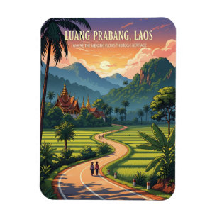 Ímã Laos Luang Prabang Viagem